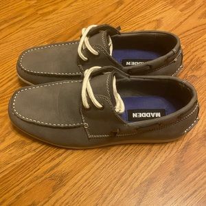 LMen’s Steve Madden Grey M-Gameon Boat Shoes